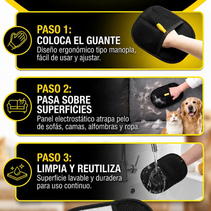 🐾 Guante Quitapelos para mascotas PAGA 1 Y LLEVA 2 🔥